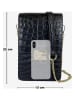 Lia Biassoni Leder-Handytasche in Schwarz - (B)13 x (H)22 x (T)8 cm