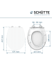 Schütte Wolnoopadająca deska WC LED w kolorze białym