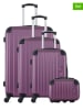 Les P´tites Bombes 4tlg. Hardcase-Trolleyset "Hambourg-C" in Lila