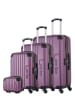 Les P´tites Bombes 4tlg. Hardcase-Trolleyset "Hambourg-C" in Lila