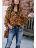 Milan Kiss Bluse in Orange/ Bunt