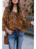 Milan Kiss Blouse oranje/meerkleurig