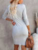 Milan Kiss Kleid in Hellgrau