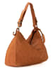 Melina C Leder-Schultertasche "Calenzano" in Cognac - (B)34 x (H)33 x (T)8 cm
