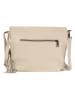 Lucca Baldi Leder-Umhängetasche "Montepulciano" in Creme - (B)36 x (H)23 x (T)10 cm