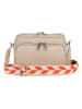 Anna Morellini Leren schoudertas beige - (B)22 x (H)17 x (D)9 cm