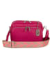 Anna Morellini Leder-Umhängetasche "Erminia" in Pink - (B)22 x (H)17 x (T)9 cm
