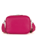 Anna Morellini Leder-Umhängetasche "Erminia" in Pink - (B)22 x (H)17 x (T)9 cm