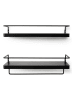 Lifa Living 2-delige set: wandmeubels zwart - (L)40 x (B)14,5 cm