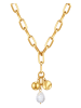 Yamato Pearls Vergold. Halskette mit Anhänger - (L)42 cm