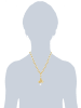 Yamato Pearls Vergold. Halskette mit Anhänger - (L)42 cm