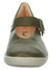 Think! Leder-Spangenballerinas "Duene" in Khaki