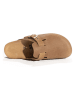 Sunbay Leren clogs "Molky" lichtbruin
