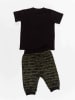 Denokids 2tlg. Outfit "Woof" in Schwarz/ Khaki