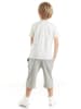 Denokids 2-delige outfit "Hey Dude" wit/grijs