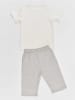 Denokids 2tlg. Outfit "Hey Dude" in Weiß/ Grau