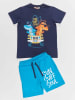 Denokids 2-delige outfit "Shark Surf" donkerblauw/lichtblauw