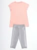 Denokids 2tlg. Outfit "Leopard" in Apricot/ Grau