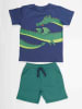 Denokids 2-delige outfit "Dragon" blauw/groen