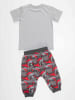Denokids 2-delige outfit "Triceratops" grijs/meerkleurig