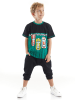 Denokids 2-delige outfit "Finish" zwart/groen