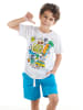 Denokids 2-delige outfit "Holiday" wit/ lichtblauw