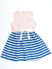 Denokids Kleid "Flowers" in Rosa/ Dunkelblau