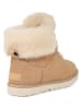 UGG Skórzane botki "W Classic Mini Alpine Lace" w kolorze beżowym