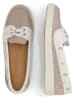 TRAVELIN' Leren mocassins "Marazion" lichtgrijs