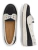 Travelin` Leren mocassins "Marazion" donkerblauw/lichtgrijs