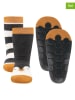 ewers 2-delige set: antislipsokken "Pinguin" donkerblauw/mosterdgeel/wit