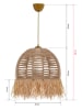 Opviq Hanglamp lichtbruin - (H)80 x Ø 30 cm