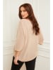 Plus Size Company Pullover in Beige