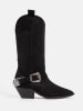 loft37 Leder-Boots in Schwarz