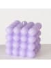 Boltze 3-delige set: kaarsen "Bubble" lichtroze/oranje/paars - (H)7,5 cm