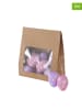 Boltze 12-delige set: decoratieve hangers "Manola" paars/lichtroze - (H)6 cm