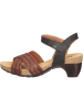 Think! Leren haksandalen bruin/rood