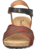Think! Leren haksandalen bruin/rood