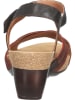 Think! Leren haksandalen bruin/rood