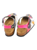 Calceo Halbsandalen in Weiß/ Pink/ Bunt