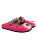Calceo Clogs in Schwarz/ Pink