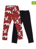 Walkiddy 2-delige set: leggings rood/zwart