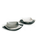 Trendy Kitchen by EXCÉLSA 18tlg. Tafelservice "Eclipse" in Grau/ Schwarz/ Weiß