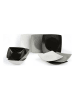 Trendy Kitchen by EXCÉLSA 18tlg. Tafelservice "Eclipse" in Grau/ Schwarz/ Weiß