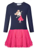 happy girls by Eisend Jurk donkerblauw/roze