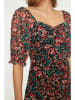 trendyol Jurk zwart/groen/rood