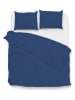 Zo!Home Mako-satijnen beddengoedset "Satinado" donkerblauw