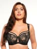 Kris Line Biustonosz bralette push-up "Venice" w kolorze czarnym