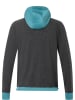 super.natural Fleece vest "Adventure" antraciet/turquoise