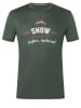 super.natural Shirt "Pray For Snow" in Dunkelgrün